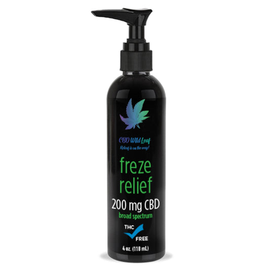 Product image of Freze Relief 200mg CBD lotion with white background